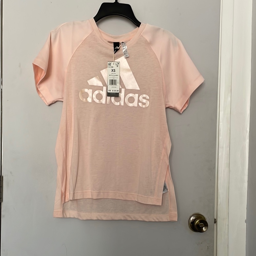 Adidas Pink Short Sleeve Tee Casual Athletic Style Lot of 2